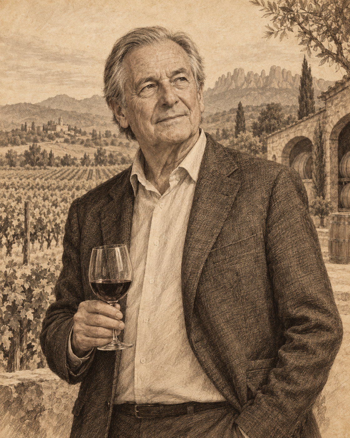 Interpretive illustrated portrait of Miguel A. Torres